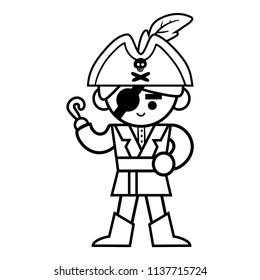 Coloring book for children, Pirate