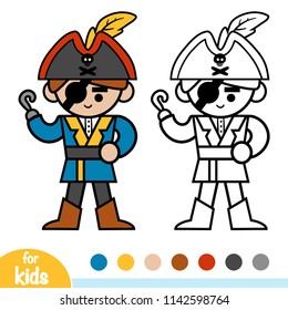 Coloring book for children, Pirate
