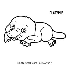 Coloring book for children, Platypus