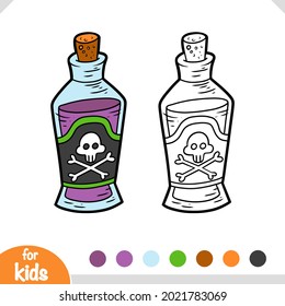 Coloring book for children, Poison in a bottle