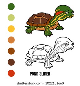 Coloring book for children, Pond slider