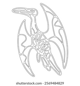 Coloring book for children, Pteranodon
