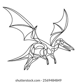 Coloring book for children, Pteranodon
