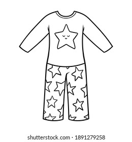 Coloring book for children, Pyjamas for boys