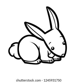 Coloring book for children, Rabbit