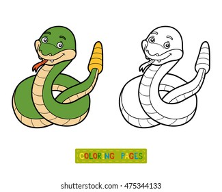 Coloring book for children, Rattlesnake