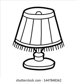 Coloring book for children, Reading lamp with lampshade
