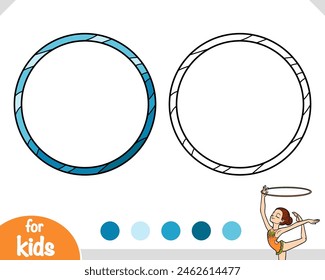 Coloring book for children, Rhythmic gymnastic hoop