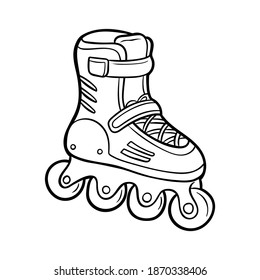 Coloring book for children, Roller skate