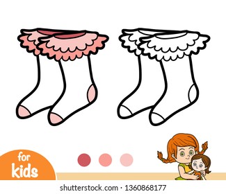 Coloring Book For Children, Ruffle Socks