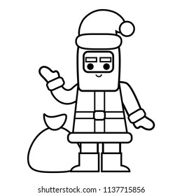 Coloring book for children, Santa Claus