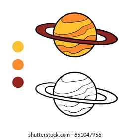 Coloring book for children, Saturn