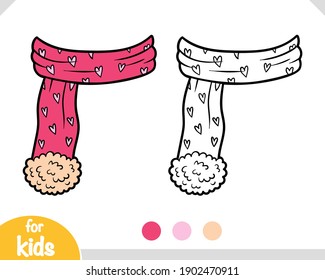 Coloring book for children, Scarf for girls