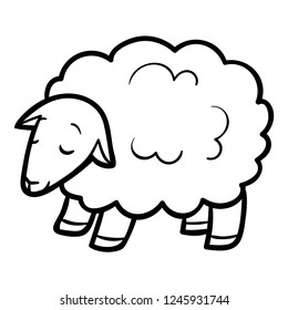 Coloring book for children, Sheep