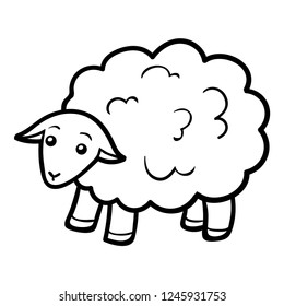 Coloring Book Children Sheep Stock Vector (Royalty Free) 1245931753 ...