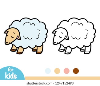 Coloring book for children, Sheep