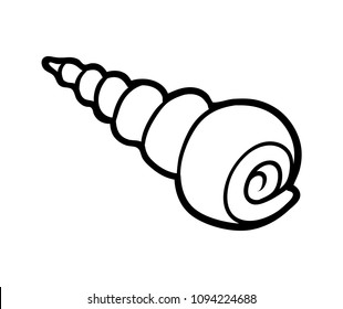Coloring book for children, Shell