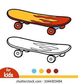 Coloring book for children, Skateboard