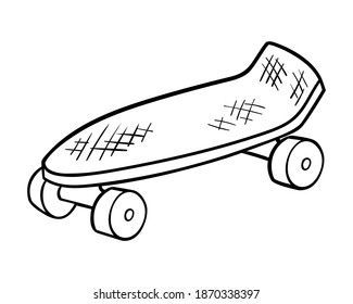 Coloring Book Children Skateboard Stock Vector (royalty Free 