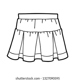 Coloring book for children, Skirt
