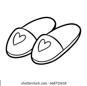 Coloring book for children, Slippers