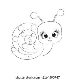 Coloring book for children snail