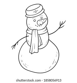 Coloring book for children, Snowman
