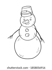Coloring book for children, Snowman