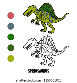 Coloring book for children, Spinosaurus