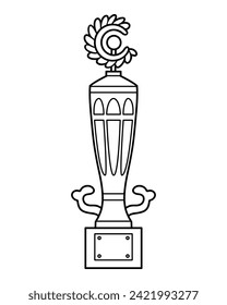 Coloring book for children, Sports trophy cup