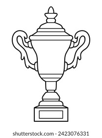 Coloring book for children, Sports trophy cup