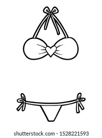 Coloring book for children, String bikini