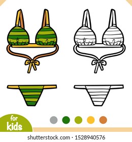 Coloring book for children, String bikini