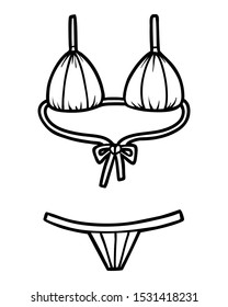 Coloring book for children, String bikini