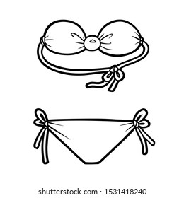 Coloring book for children, String bikini