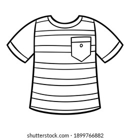Coloring book for children, striped T-shirt