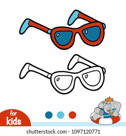 Coloring book for children, Sunglasses