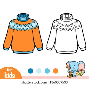 Coloring book for children, Sweater