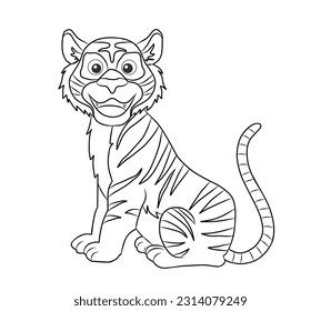 Libro de coloración para niños, Tigre