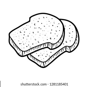 Coloring book for children, Toast breads