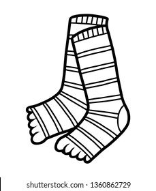 Coloring Book For Children, Toe Socks