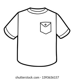 Coloring book for children, T-shirt with a pocket