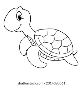 Coloring book for children, Turtle