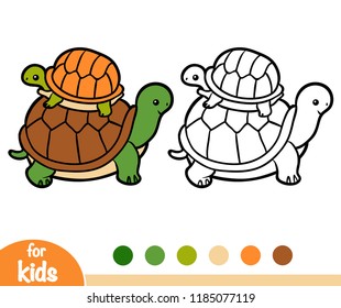 Coloring book for children, Two tortoises