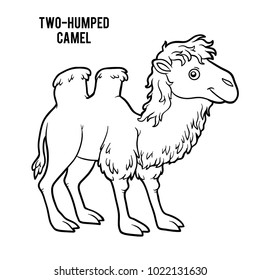 Coloring book for children, Two-humped camel