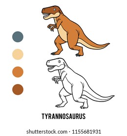 Coloring book for children, Tyrannosaurus