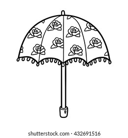 Coloring book for children, umbrella