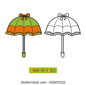 Coloring book for children, umbrella