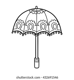 Coloring book for children, umbrella