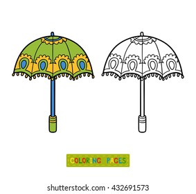 Coloring book for children, umbrella